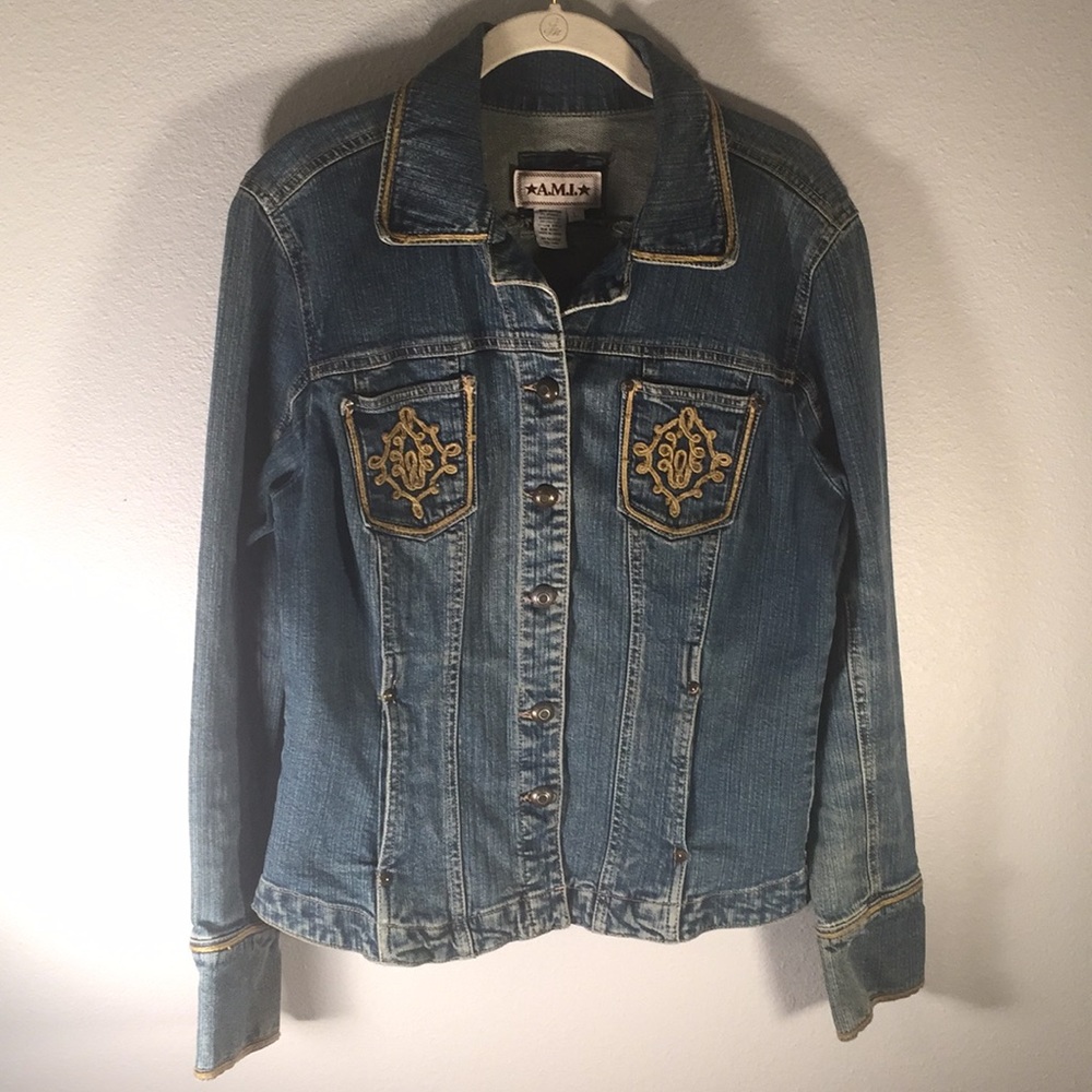 AMI Blue Jean Jacket Size Large